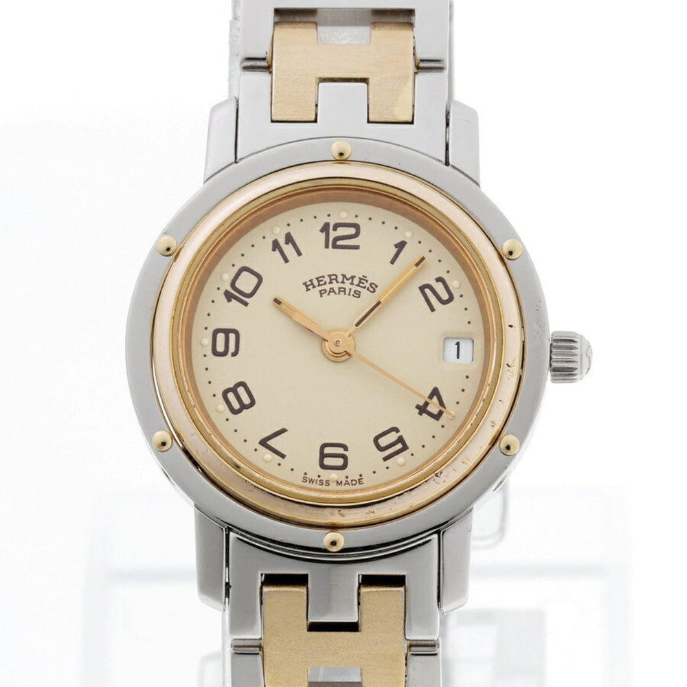 Hermes Clipper CL3.240.130.3-22 Beige Quartz Watch — Good