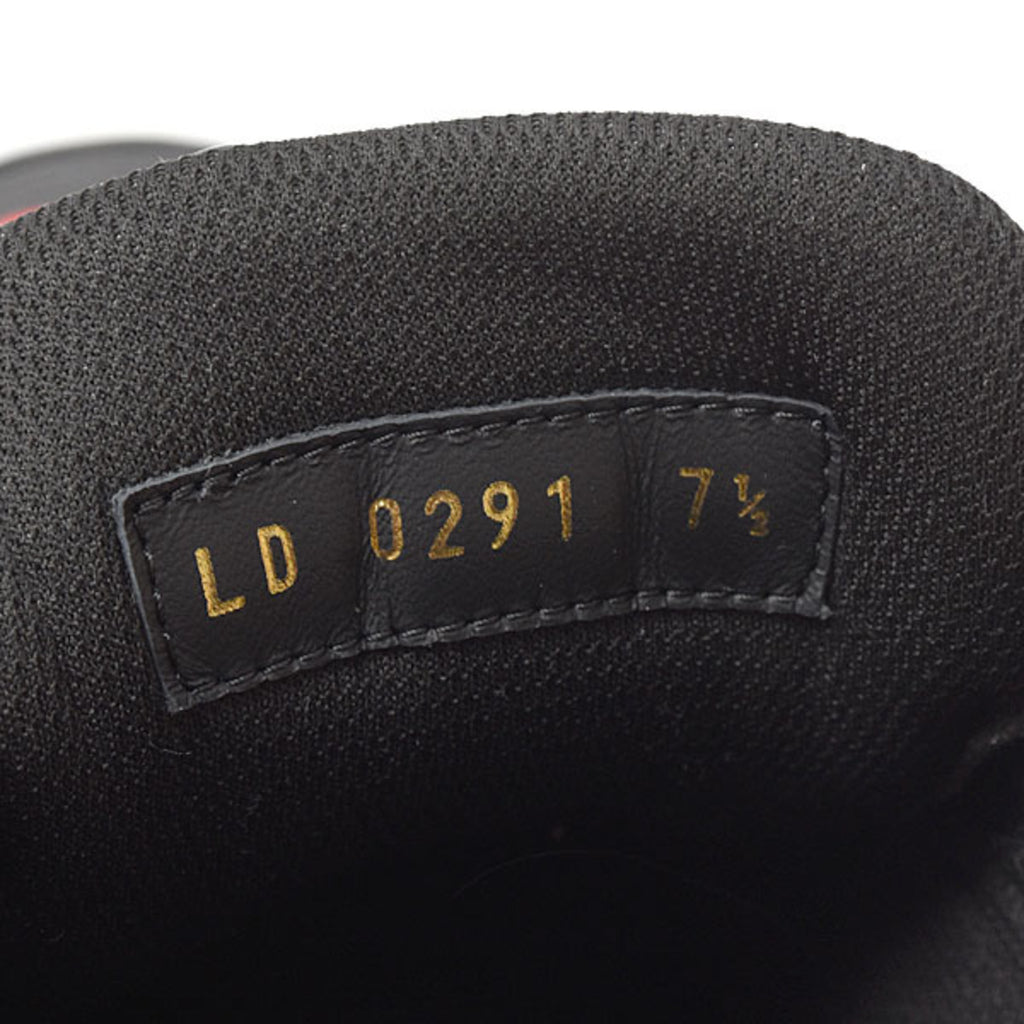 Louis Vuitton Men's LV Trainer Sneakers, NIGO Collaboration, Size 7 1/2 (Approx. 26cm), Black Leather