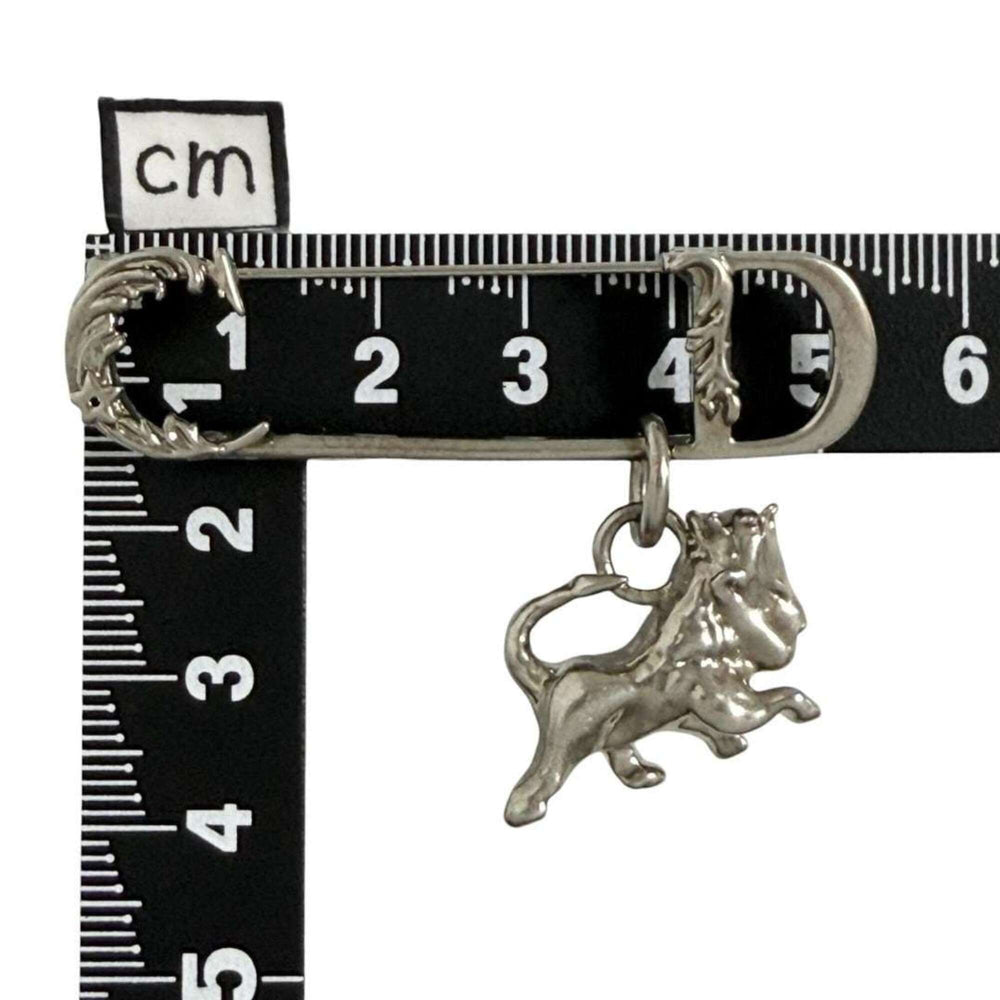 Christian Dior Dior Men's CD Lion Pin Brooch, Silver — Like New
