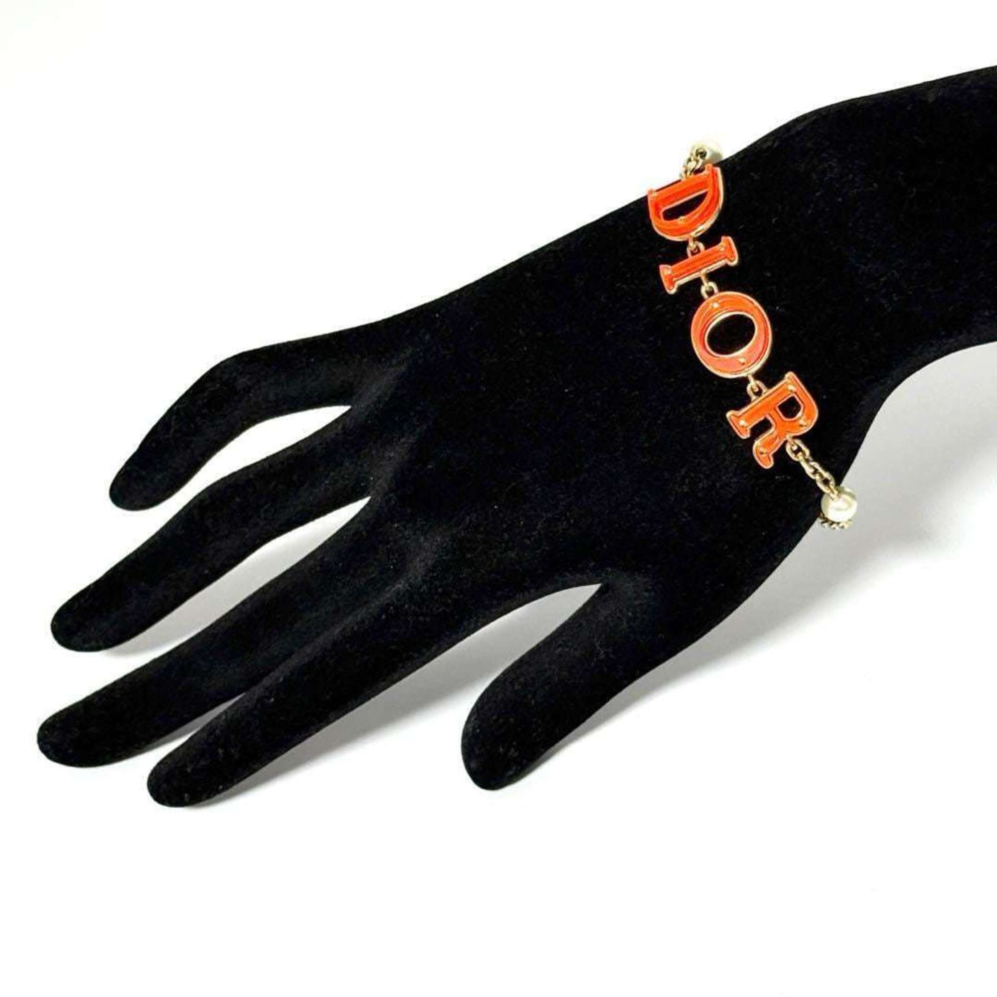 Christian Dior Dior Women's Logo Bracelet Orange — Like New