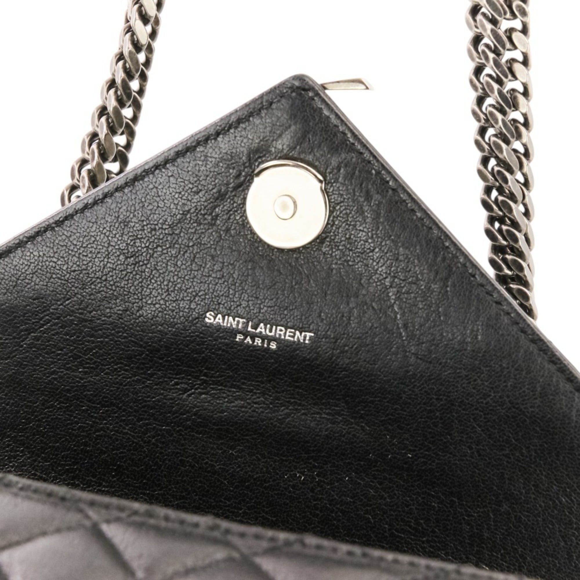 Yves Saint Laurent SAINT LAURENT PARIS Classic Small Satchel Leather Shoulder Bag 428125 Black Women's — Like New