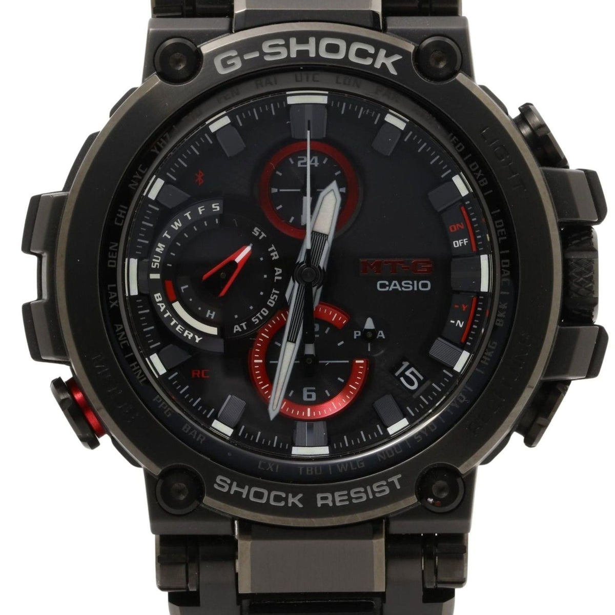 CASIO GSHOCK MTGB1000 Series MTGB1000B1AJF Black Stainless Steel Men's Analog Watch — Like New