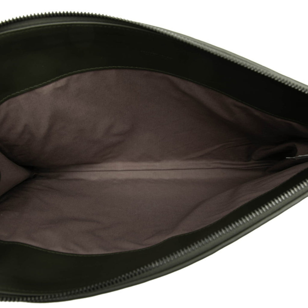 Bottega Veneta Intrecciato Clutch Bag/Second Bag Khaki Leather Men's BOTTEGAVENETA