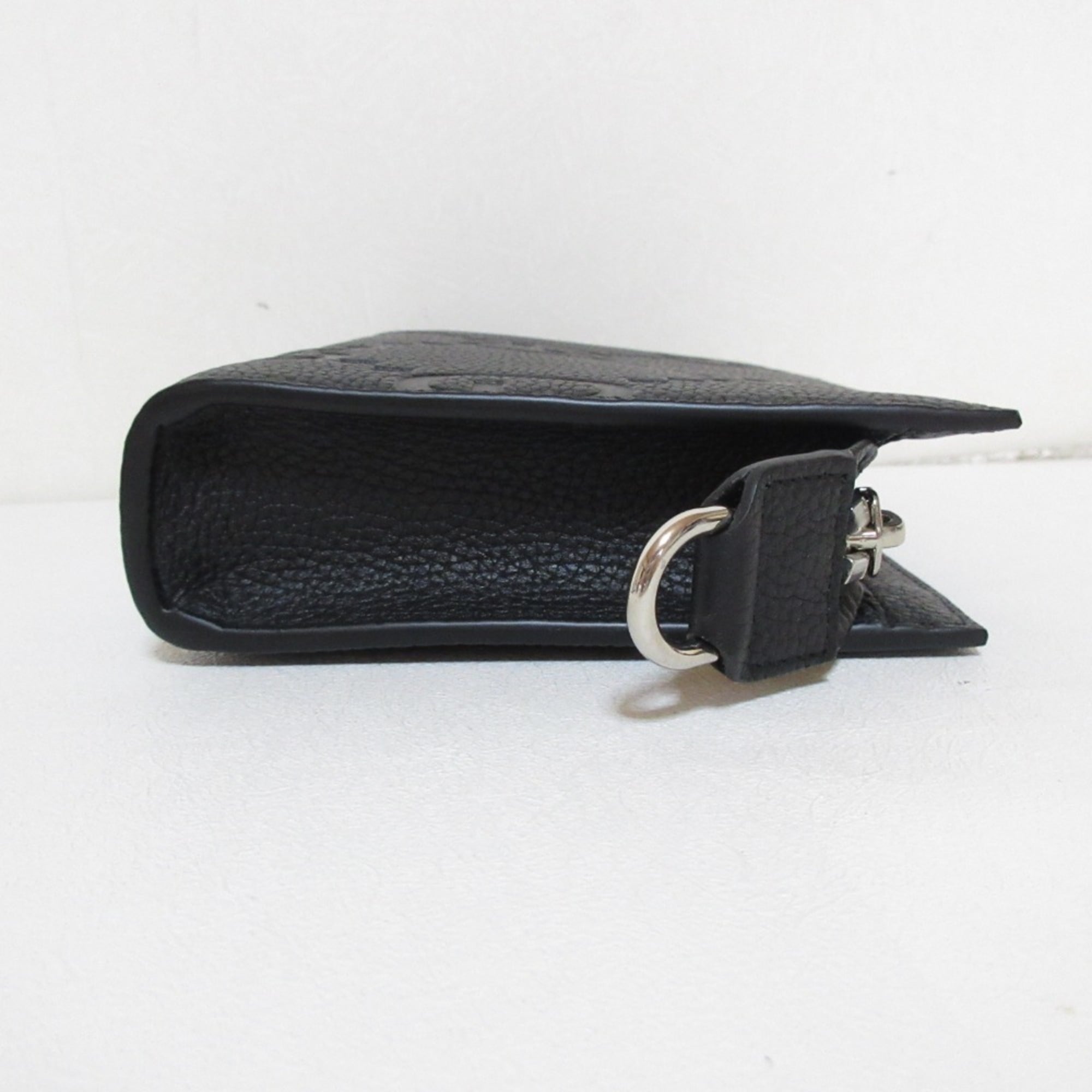 GUCCI Jumbo GG Mini Bag Shoulder 795240 Black Women's — Like New