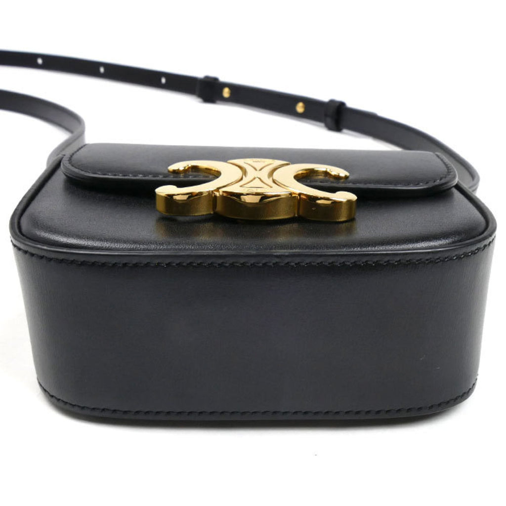 CELINE Triomphe Mini Claude Shoulder Bag, Black, 10I513DPV.38NO, Women's