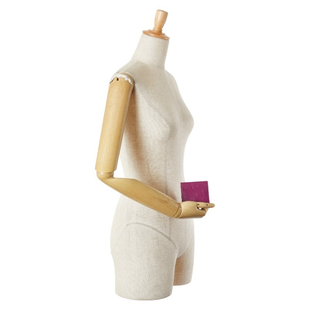 Saint Laurent YSL logo wallet/coin case, purple leather, women's, SAINT LAURENT