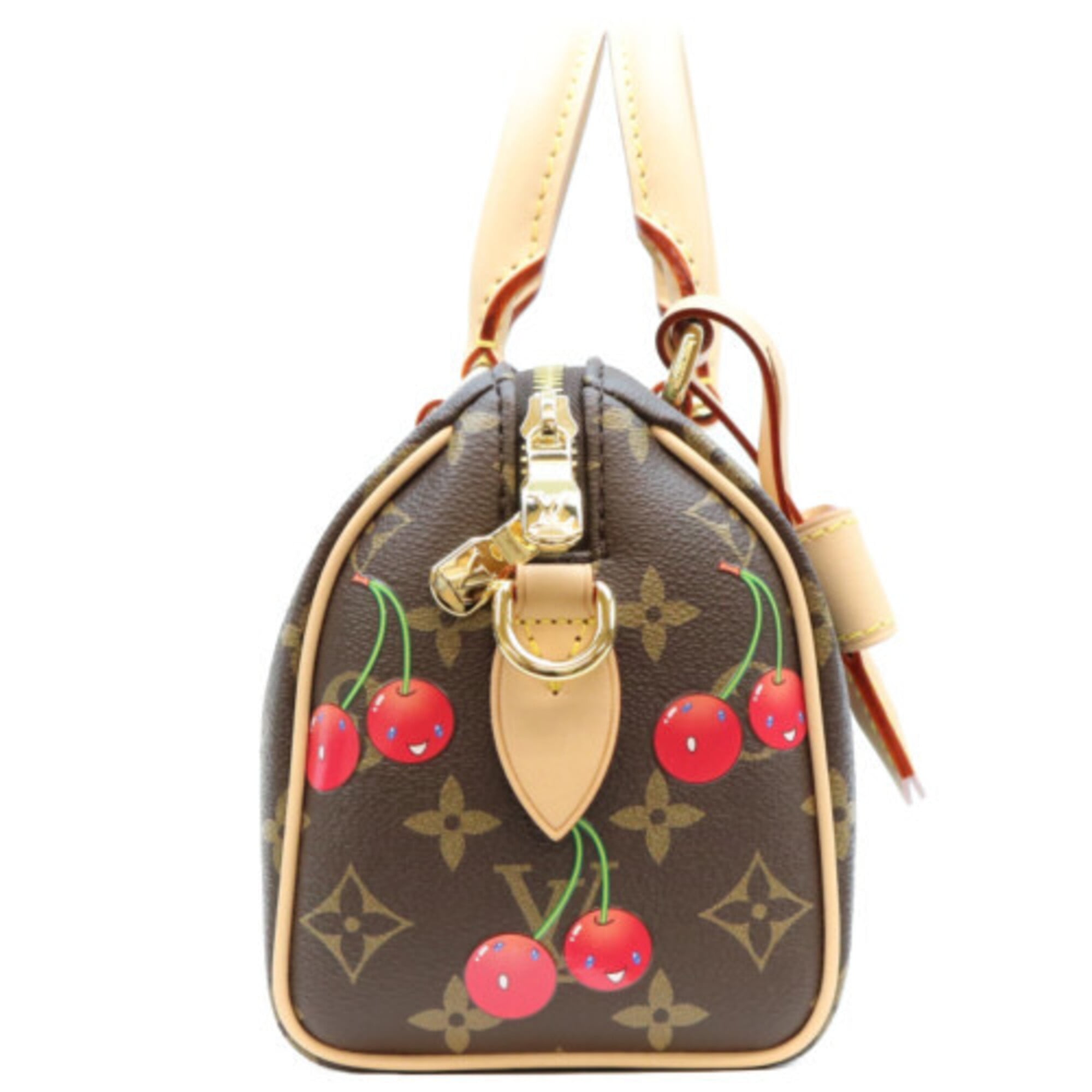 LOUIS VUITTON x Takashi Murakami M13094 Monogram Cherry Speedy Bandoulière 20 Shoulder Bag, Brown, Gold Hardware, Women's — Like New
