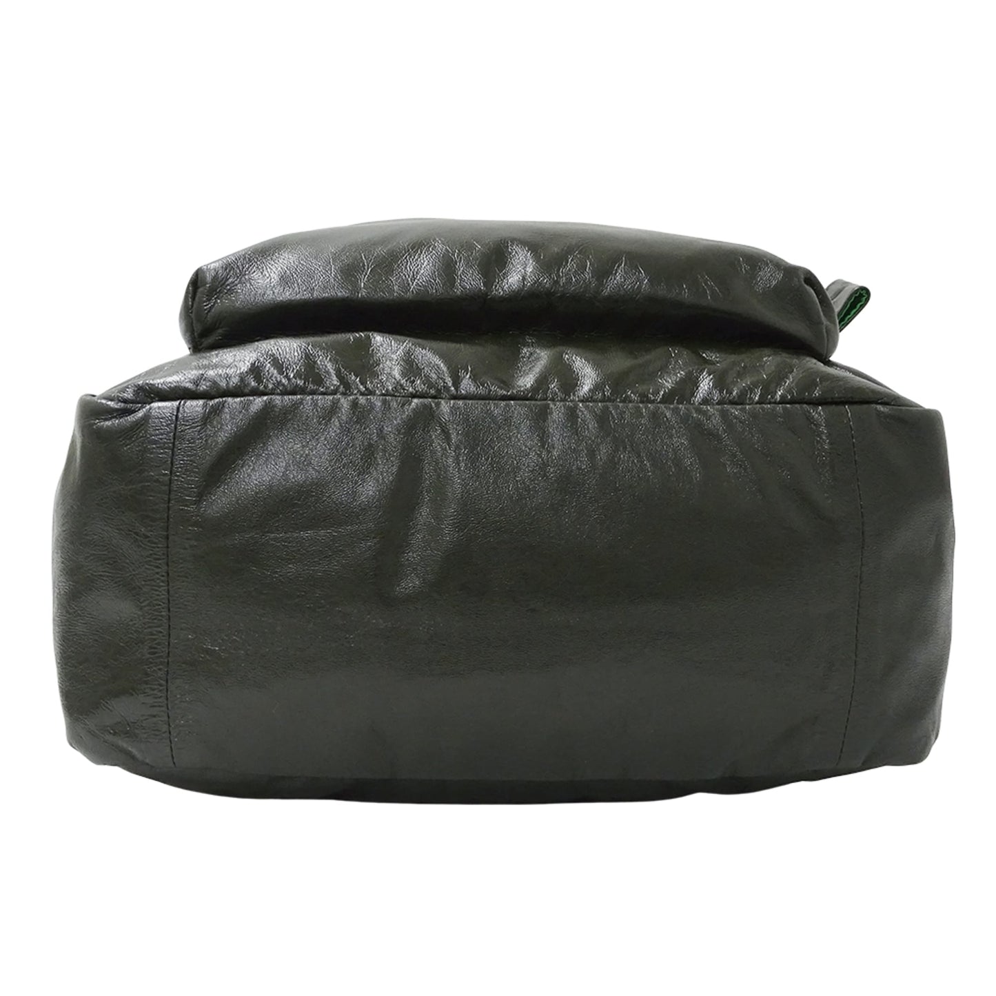 Bottega Veneta Men's Designer Backpack in Dark Green Lambskin