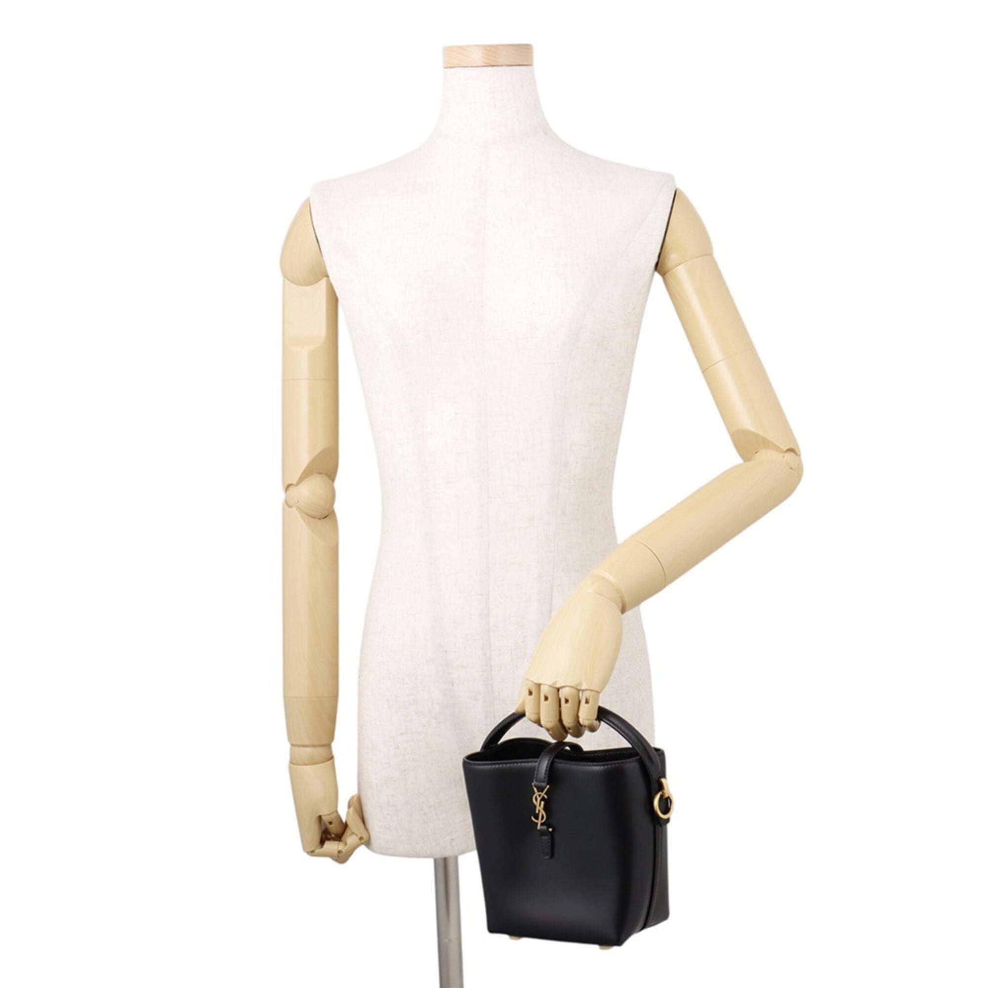 Yves Saint Laurent Saint Laurent Paris Handbag LE 37 Mini Bucket Bag Calf Leather 765870 SAINT LAURENT PARIS Black 2-way — Like New
