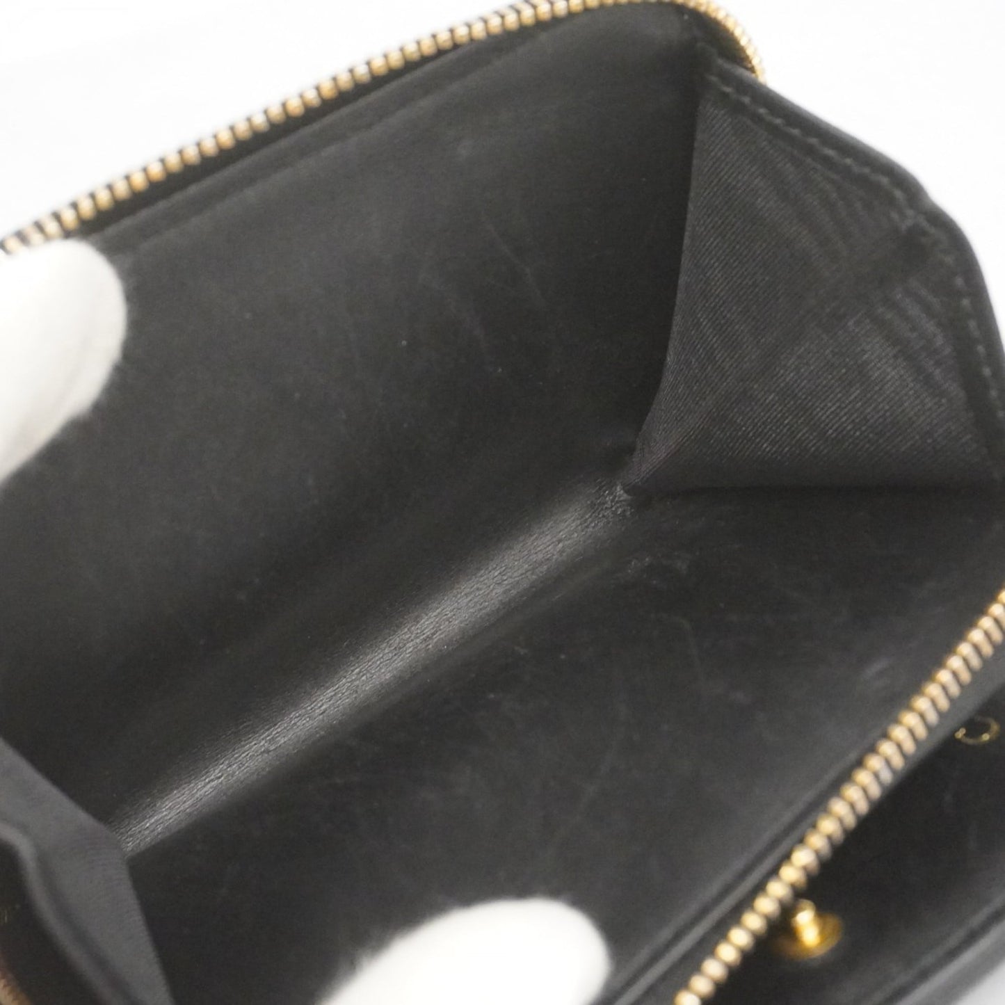 Christian Dior Cannage Leather Wallet, Black, Women's