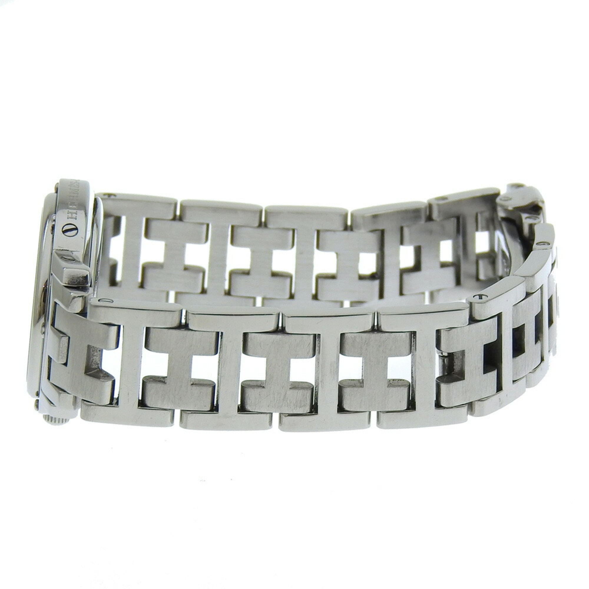 Hermes HERMES Clipper Watch CL4.210 Stainless Steel Quartz Analog Display White Dial Women's S212224805 — Good