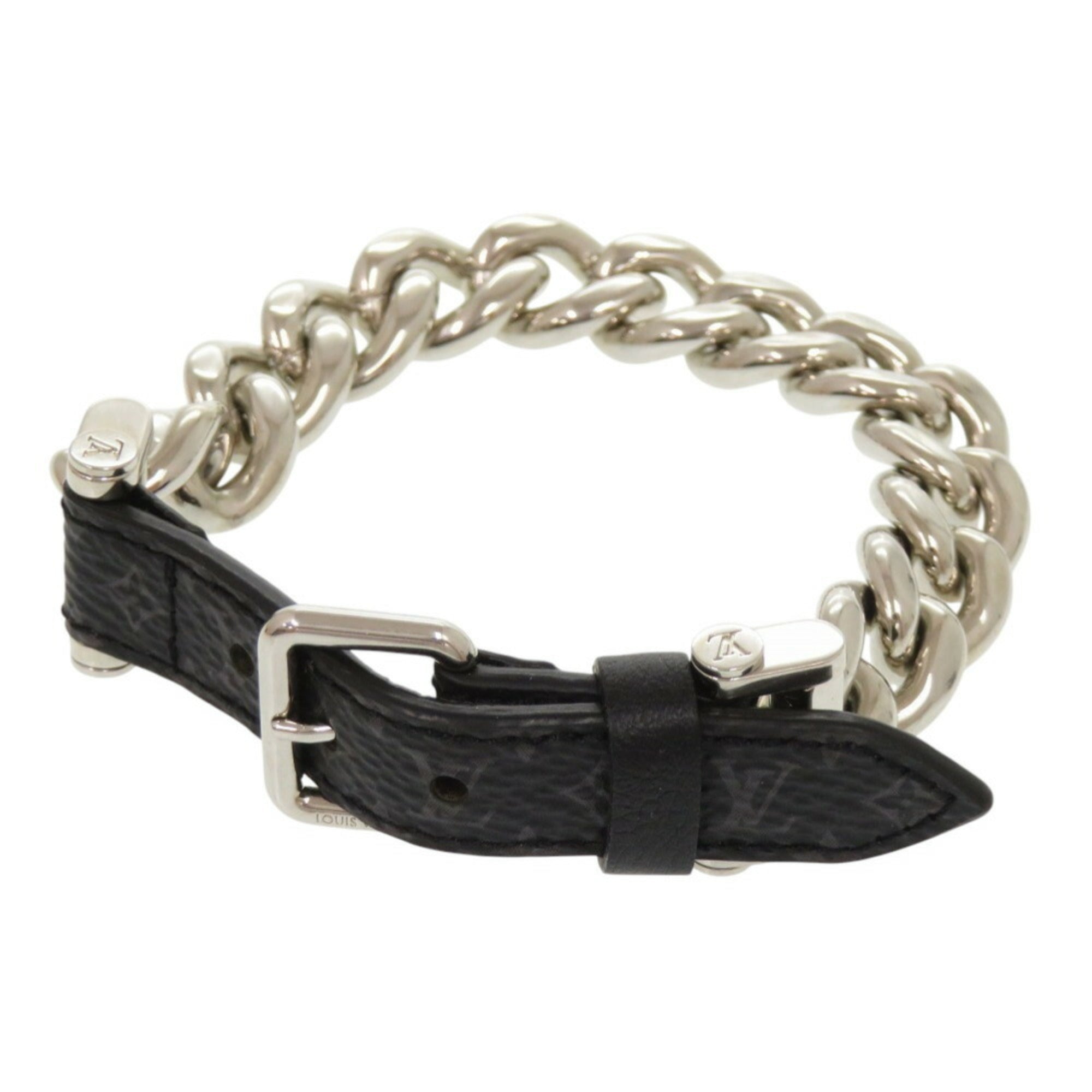 Like new Louis Vuitton Monogram Eclipse Chain Bracelet M64225 LV 1226 LOUIS VUITTON — Like New
