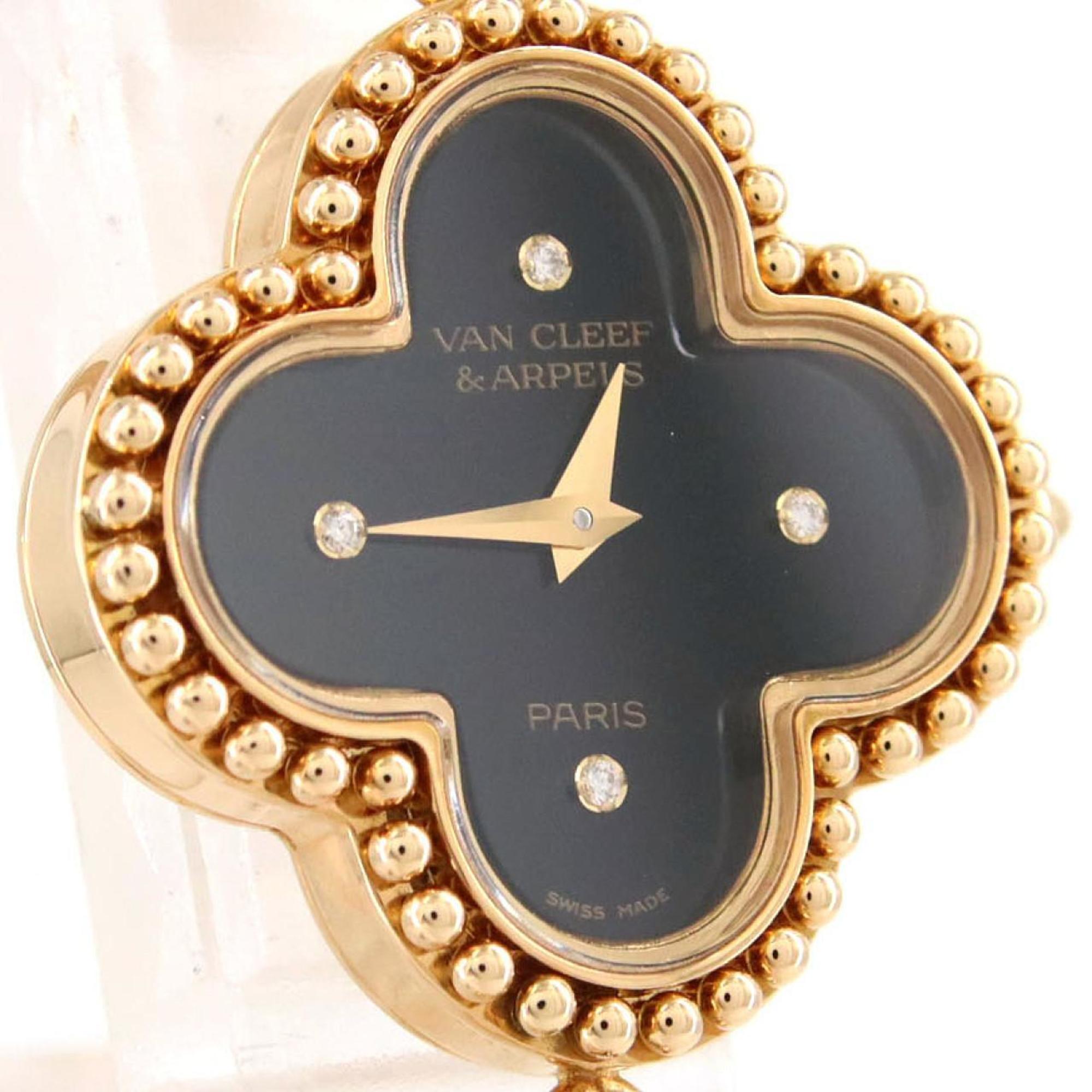 Van Cleef & Arpels Alhambra YG 4P 122974 Quartz Watch — Very Good