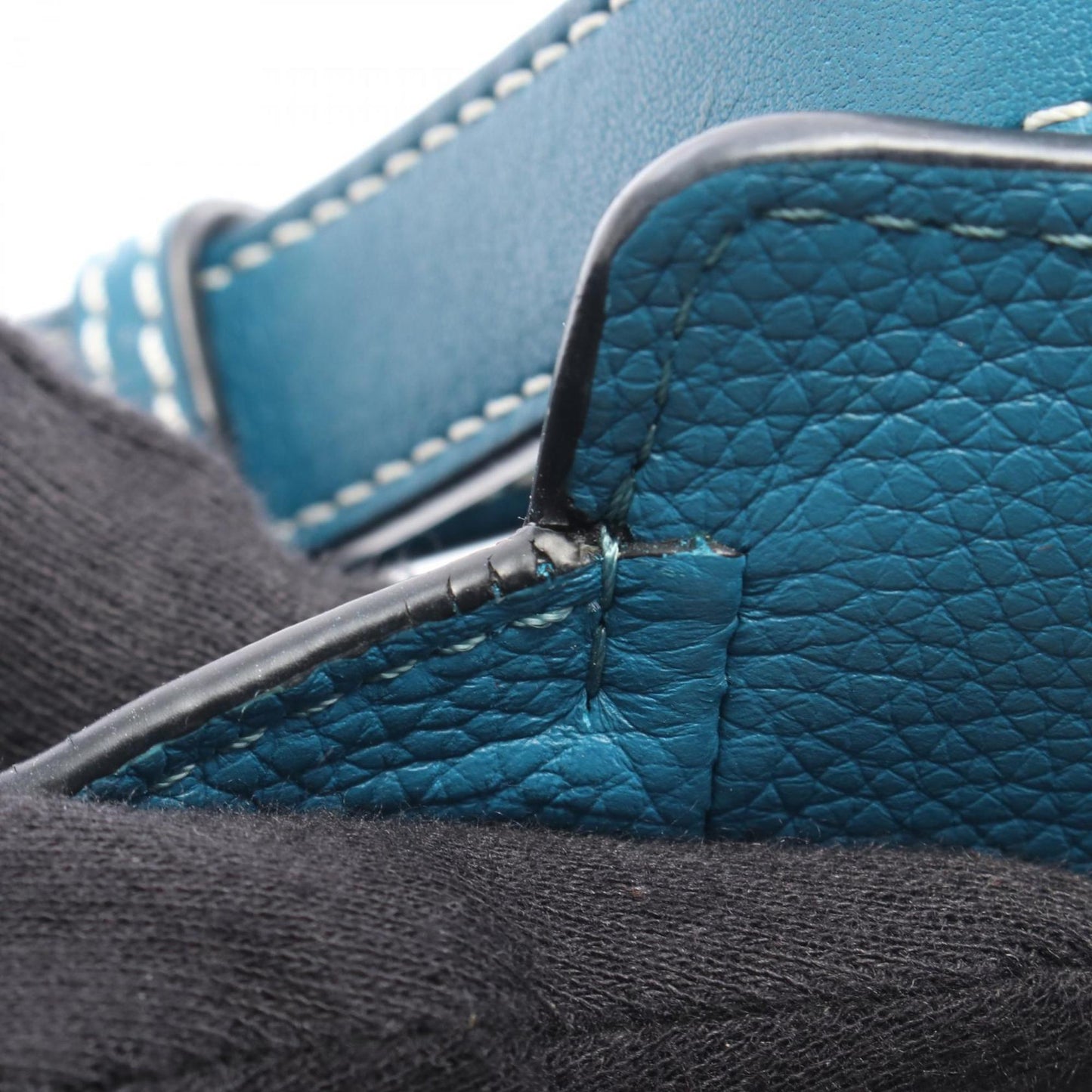 LOEWE Hammock Drawstring Bag, Mini Handbag, Leather, Women's, Blue