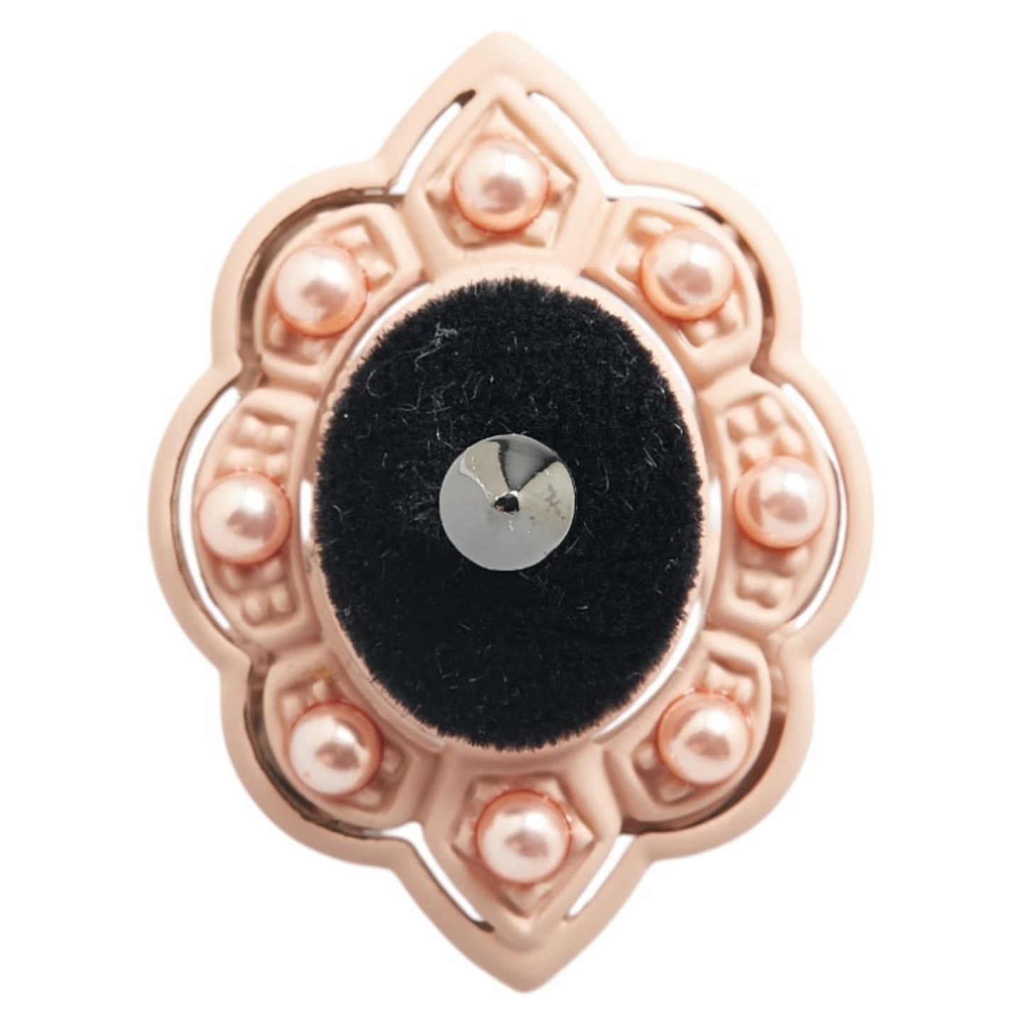 Gucci Stud Ring 2-piece set Pink Plastic Faux Pearl Velvet Women's GUCCI