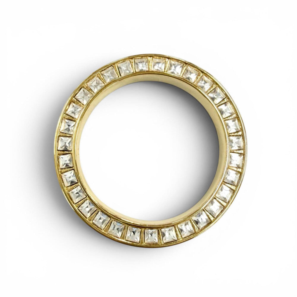 Christian Dior DIOR Night Code ring with crystal logo, rhinestones, and pavé crystals. White gold, size S. Women's. Comes box dust bag — Like New