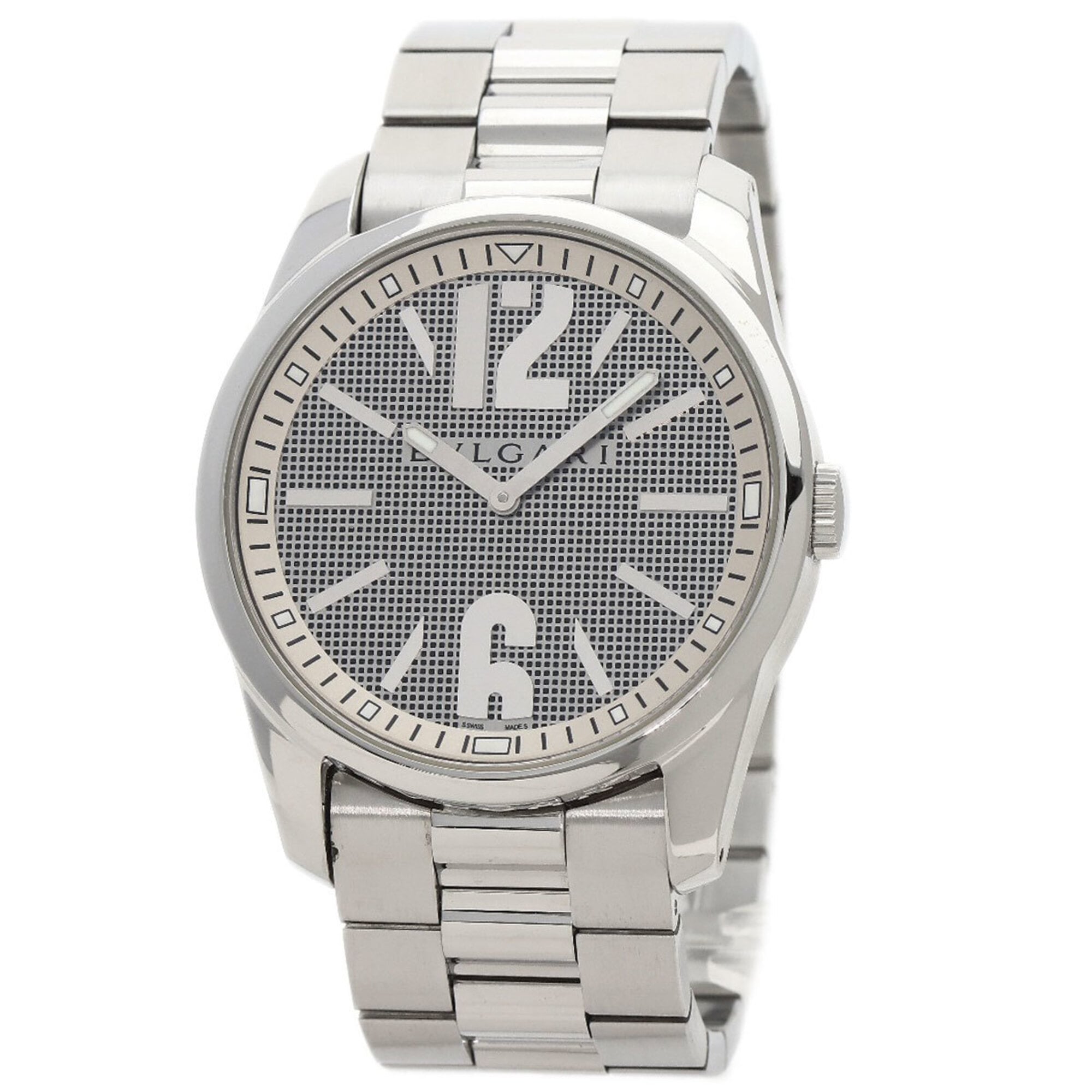 BVLGARI ST42SS Solotempo Watch Stainless Steel SS Men's — Very Good