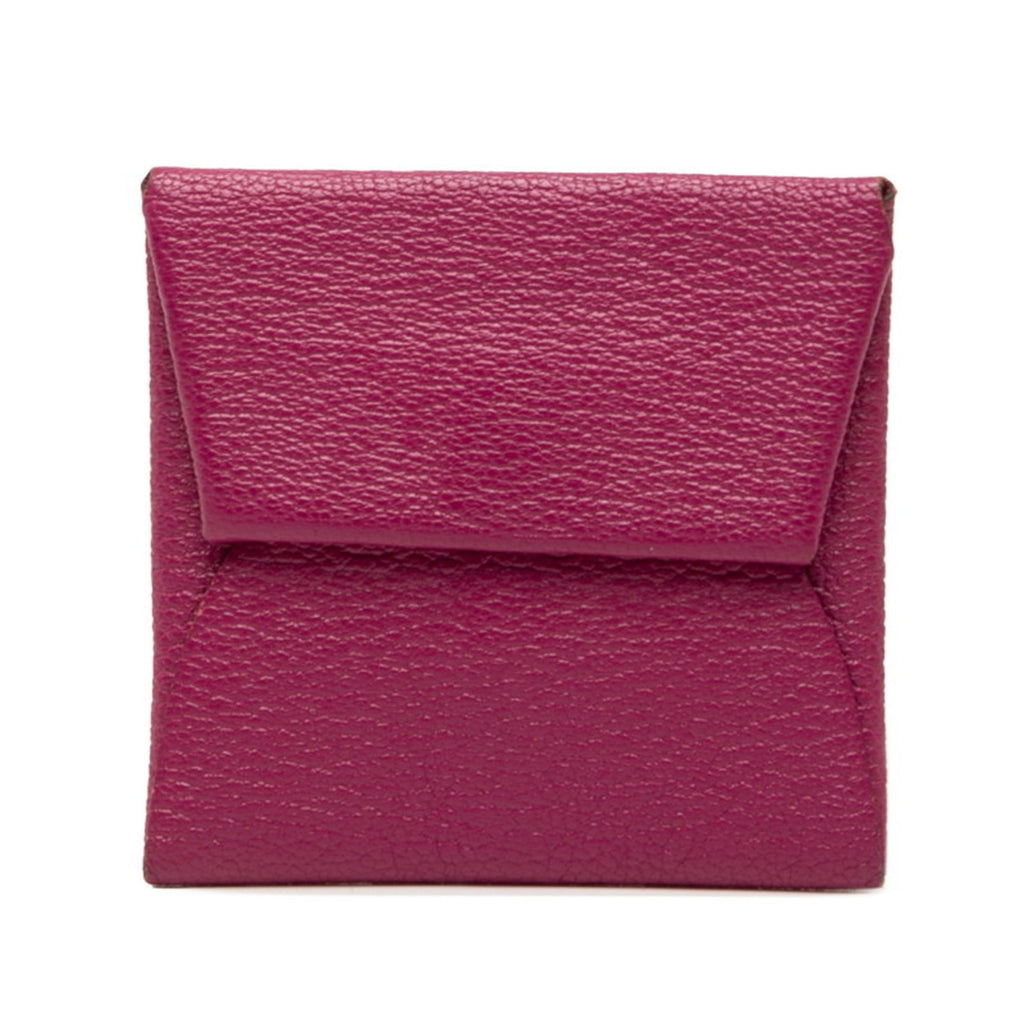 Hermès Bastia Wallet/Coin Purse Rose Purple Chevre Women's HERMES