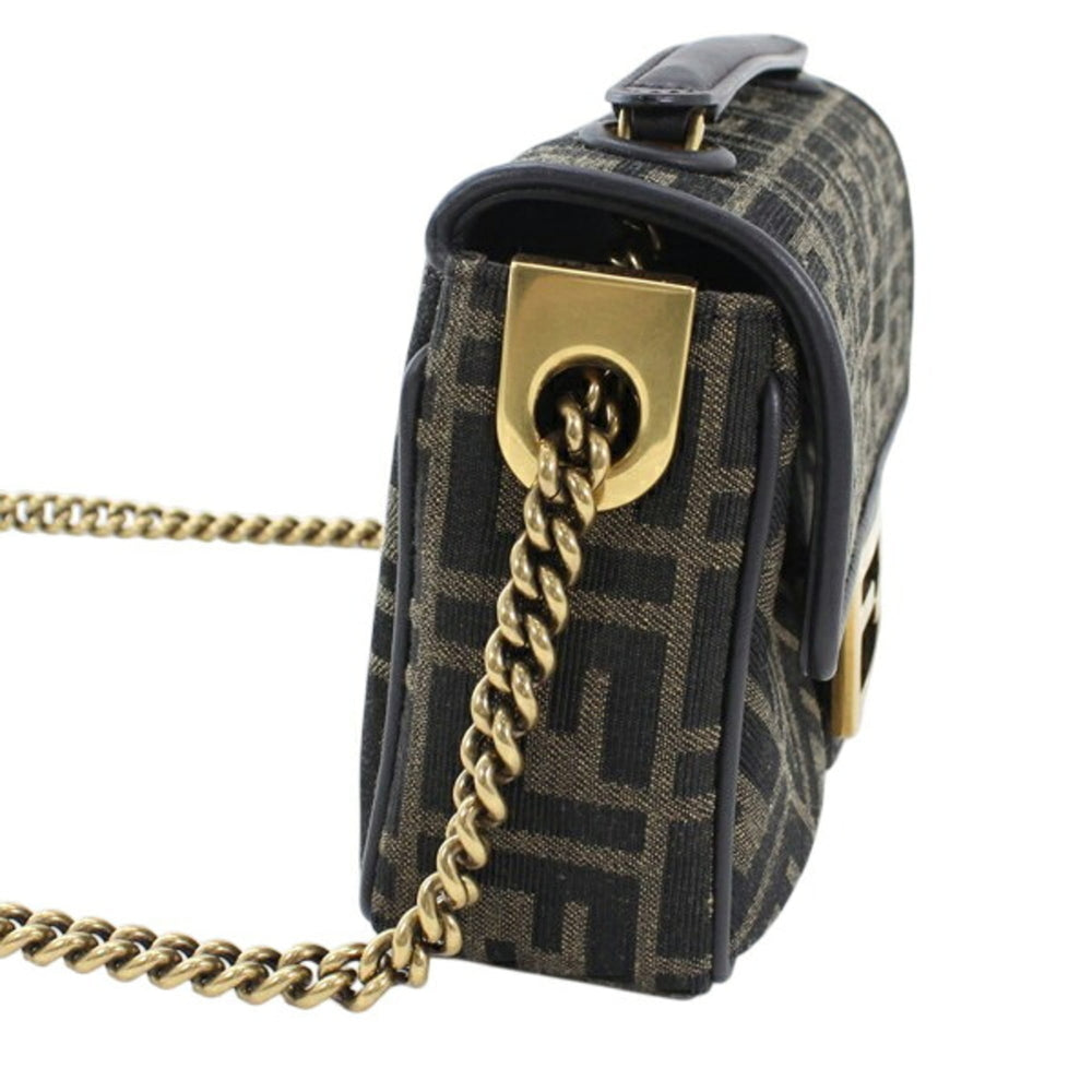 FENDI Zucca Baguette Chain Medium Shoulder Bag, Nylon Jacquard x Leather, Women's, 8BR793 AKBZ F1EM3 KM3158 — New - Store Return