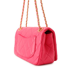 Chanel Chain Shoulder Bag Mini Flap Matelassé Coco Mark 19 Leather CHANEL Handbag Women's — Like New