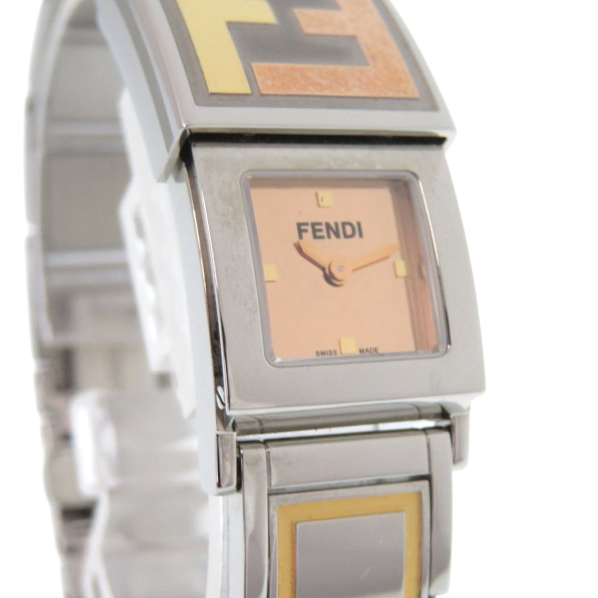 Fendi Secret 2 Time Zone 5500L Stainless Steel Gold Quartz Watch 1915 FENDI — Good