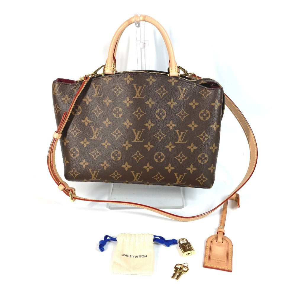 LOUIS VUITTON M45900 Monogram Petit Palais PM Bag Tote Shoulder 2WAY Handbag Canvas Women's Brown Like New — Like New