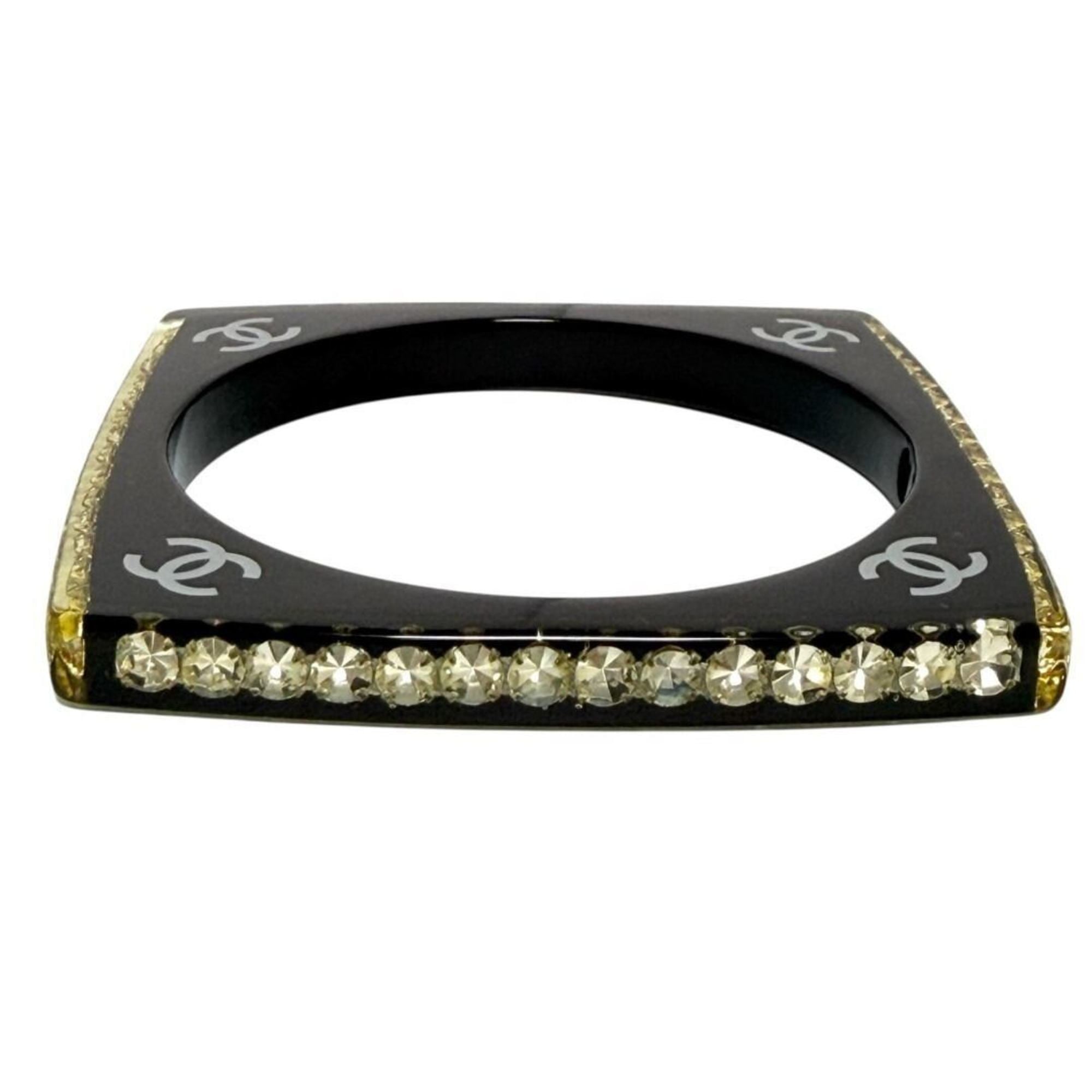 Chanel Women's Bracelet Bangle with Beads, Square, Black, 2005