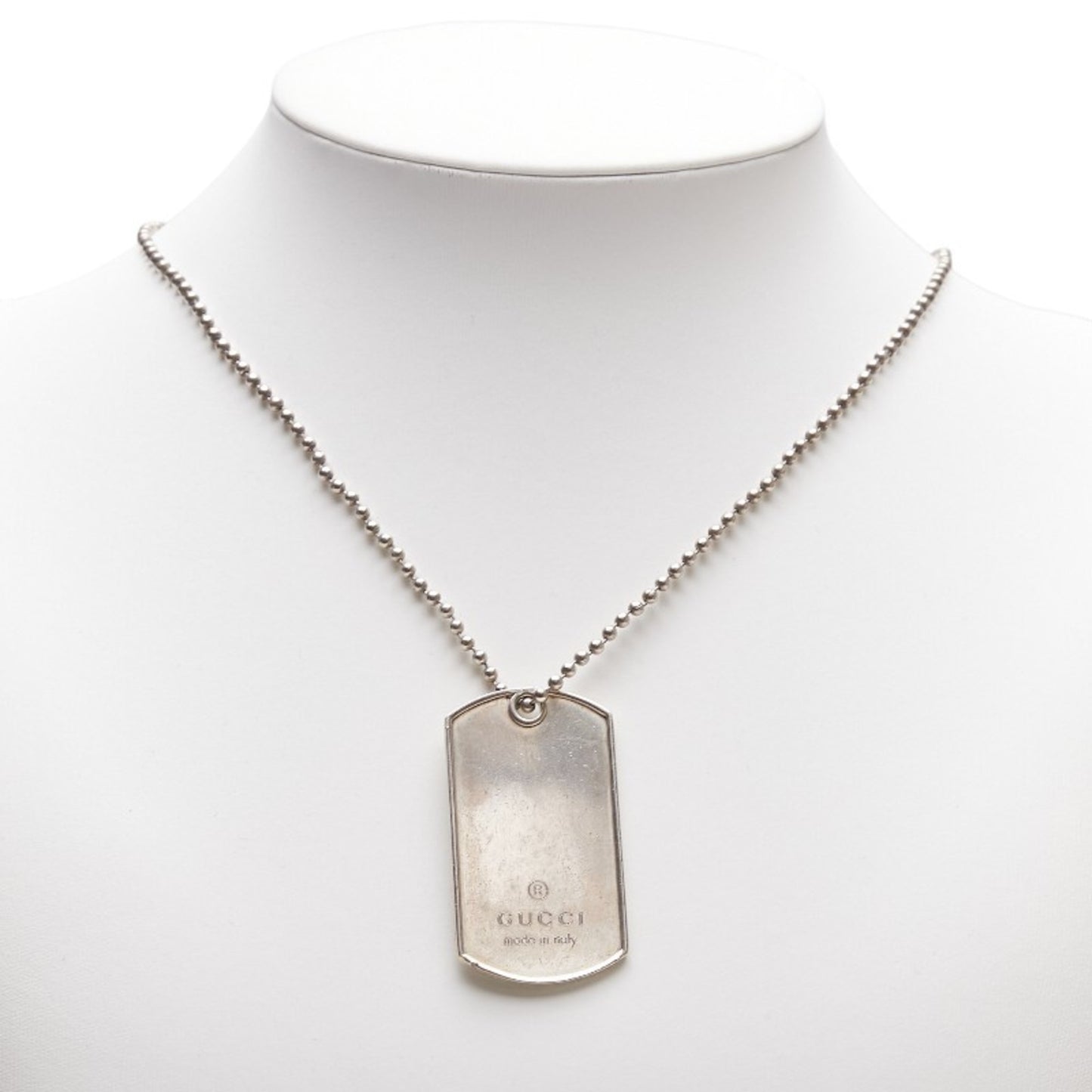 Gucci Dog Tag Necklace in SV925 Silver for Women