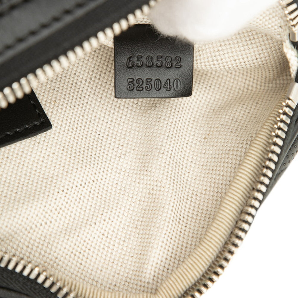 Gucci GG Embossed Waist Bag, Body Crossbody 658582, Black Leather, Women's, GUCCI — Like New