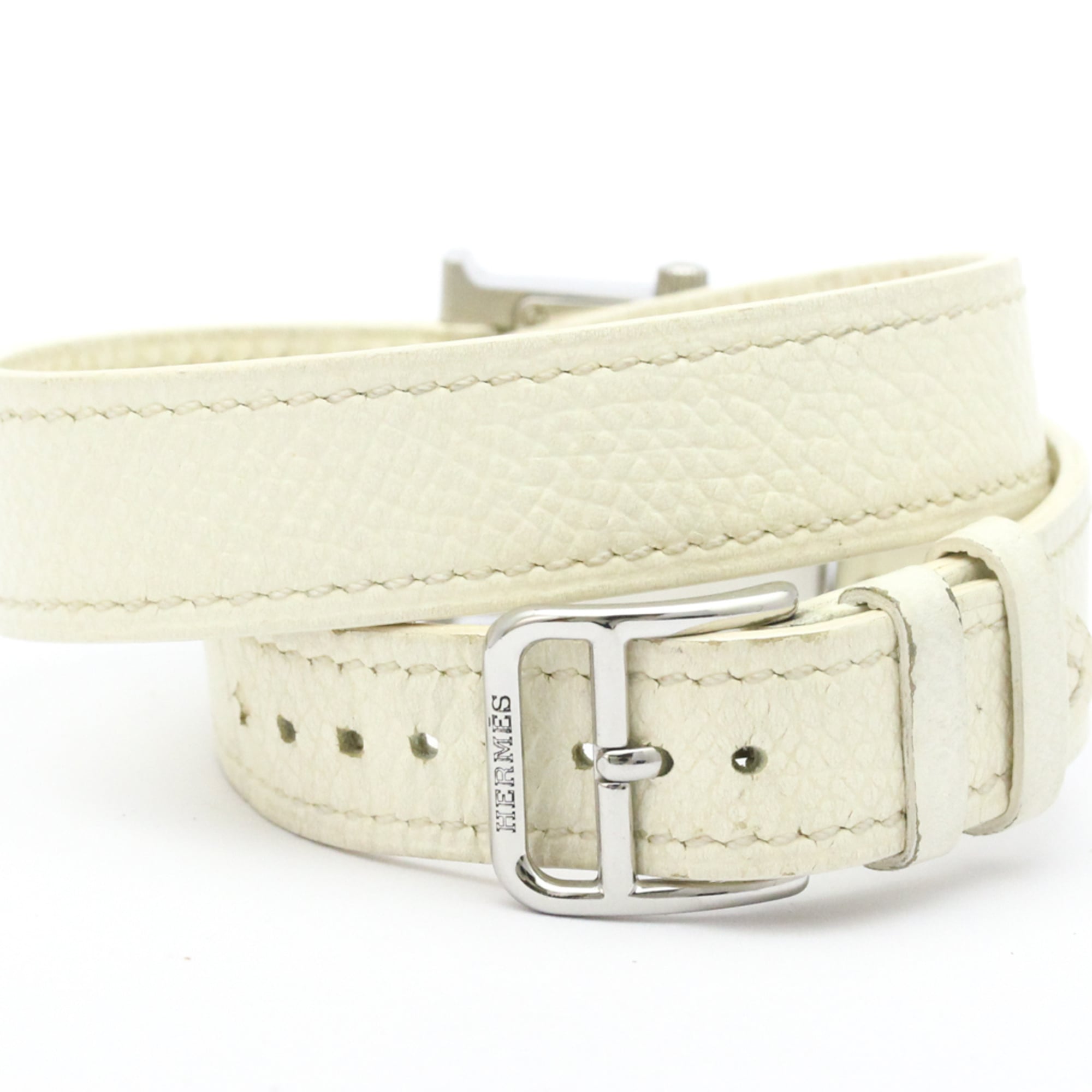 HERMES H Watch Double Tour Steel Quartz Ladies Watch HH1.210 Polished — Very Good