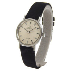Omega De Ville 565.005 Women's Watch - Stainless Steel x Leather Strap, Silver, Automatic Movement, Analog, Silver Dial — Good