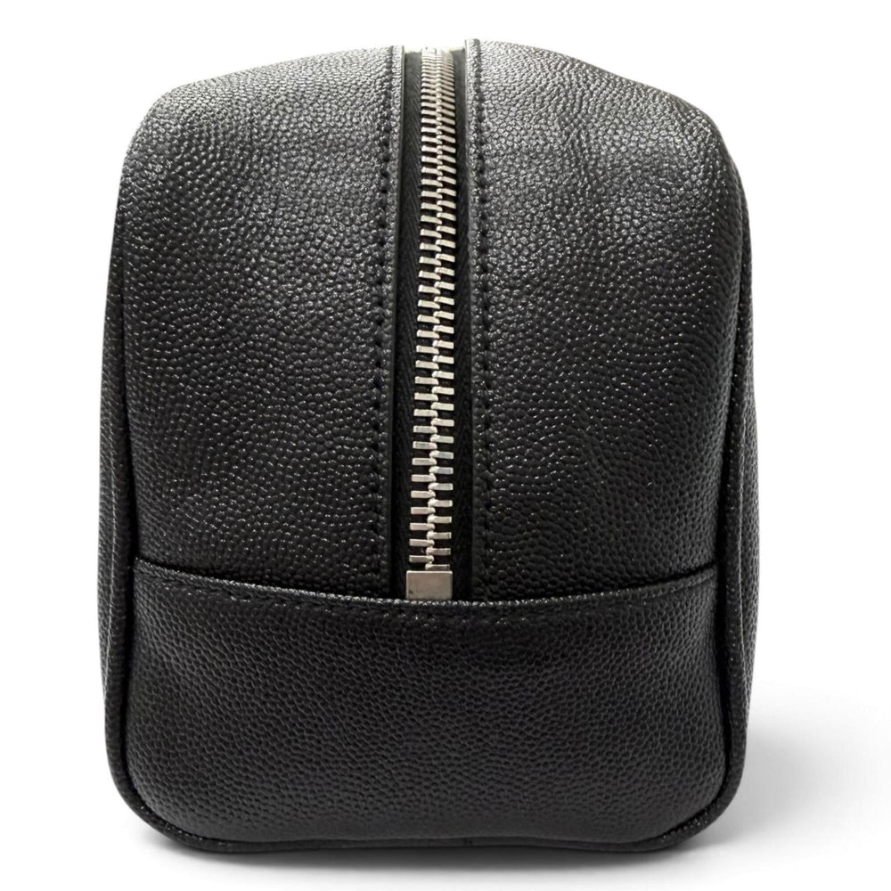 Yves Saint Laurent SAINT LAURENT PARIS 609347 Grain Calf Leather Travel Pouch Clutch Bag with Logo, Black, Made in Italy, Men's, Dust — Like New