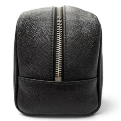 Yves Saint Laurent SAINT LAURENT PARIS 609347 Grain Calf Leather Travel Pouch Clutch Bag with Logo, Black, Made in Italy, Men's, Dust — Like New