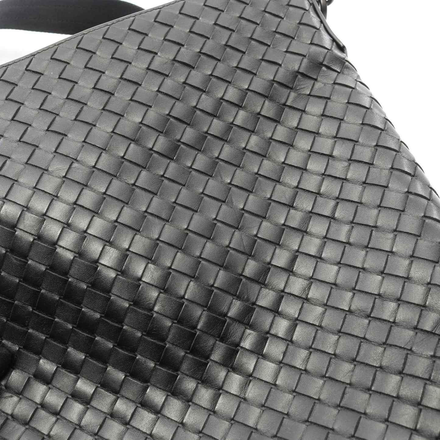 Bottega Veneta Intrecciato Small Messenger Bag Shoulder Leather Men's Black