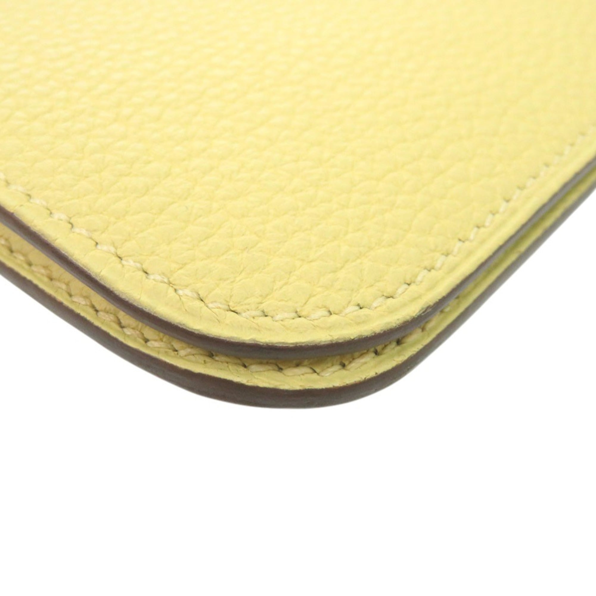 Hermes Excellent condition Hermès Dogon Long Wallet, Togo Jaune Poussin, T stamp, 1041