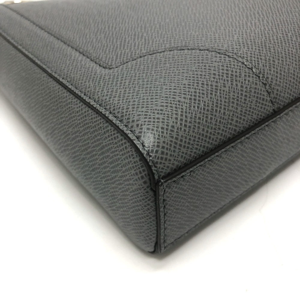 LOUIS VUITTON M30856 Taiga Slim Briefcase, 2-Way Bag, Shoulder Business Leather, Men's, Gracie Gray, Like New — Like New