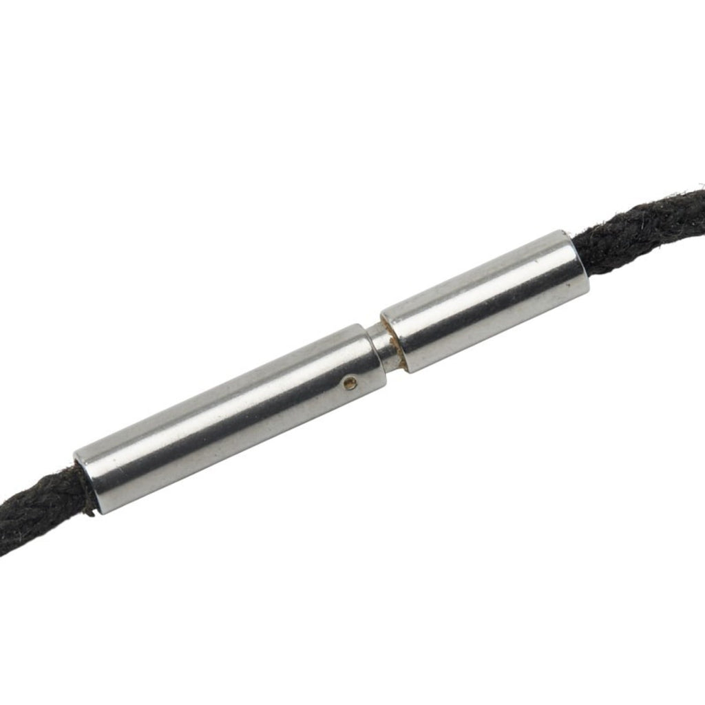 Hermes Symbol 2001 Pair Necklace in Silver, Black Leather and Metal for Women