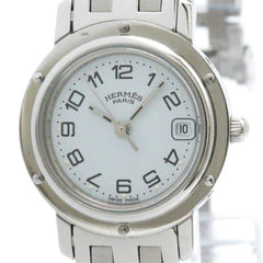 Hermes Clipper Quartz Stainless Steel Women's Dress Watch CL4.210 — Very Good