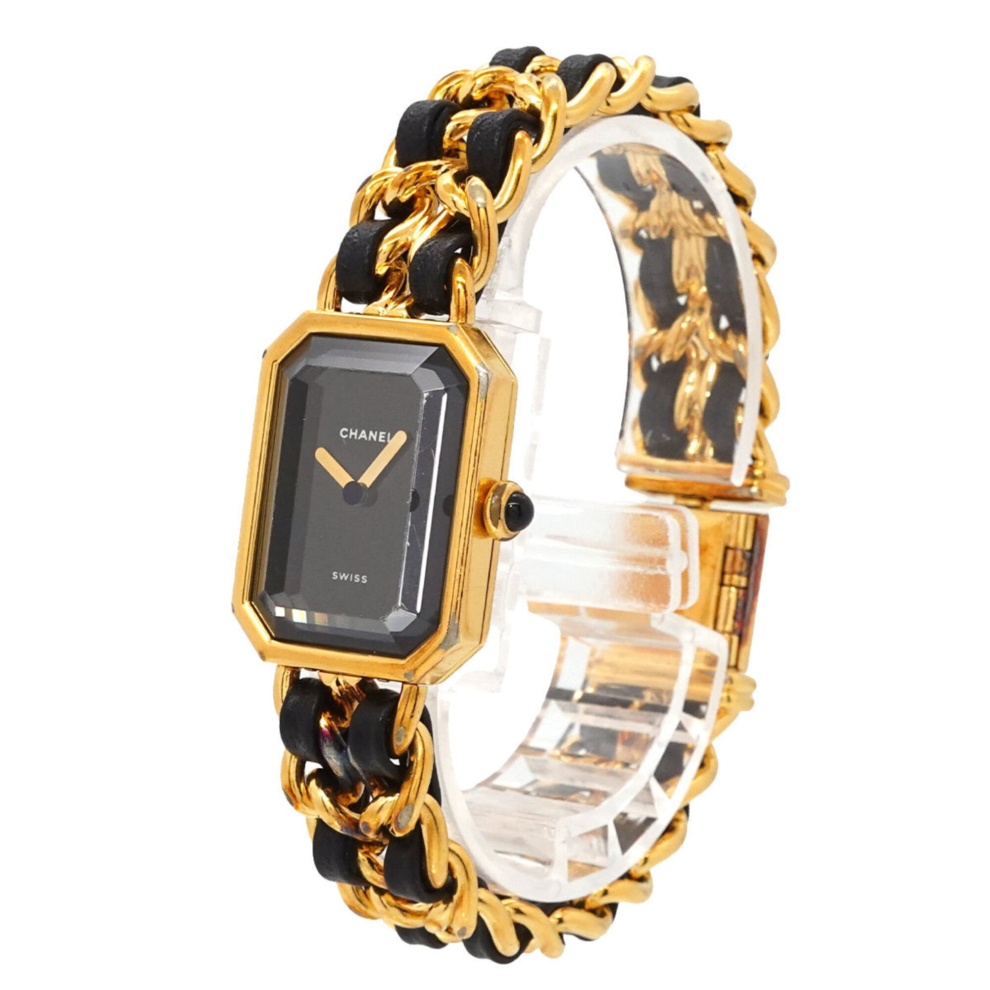 Chanel Premiere Large Size H0001 Women's Watch Black Gold Quartz — Very Good