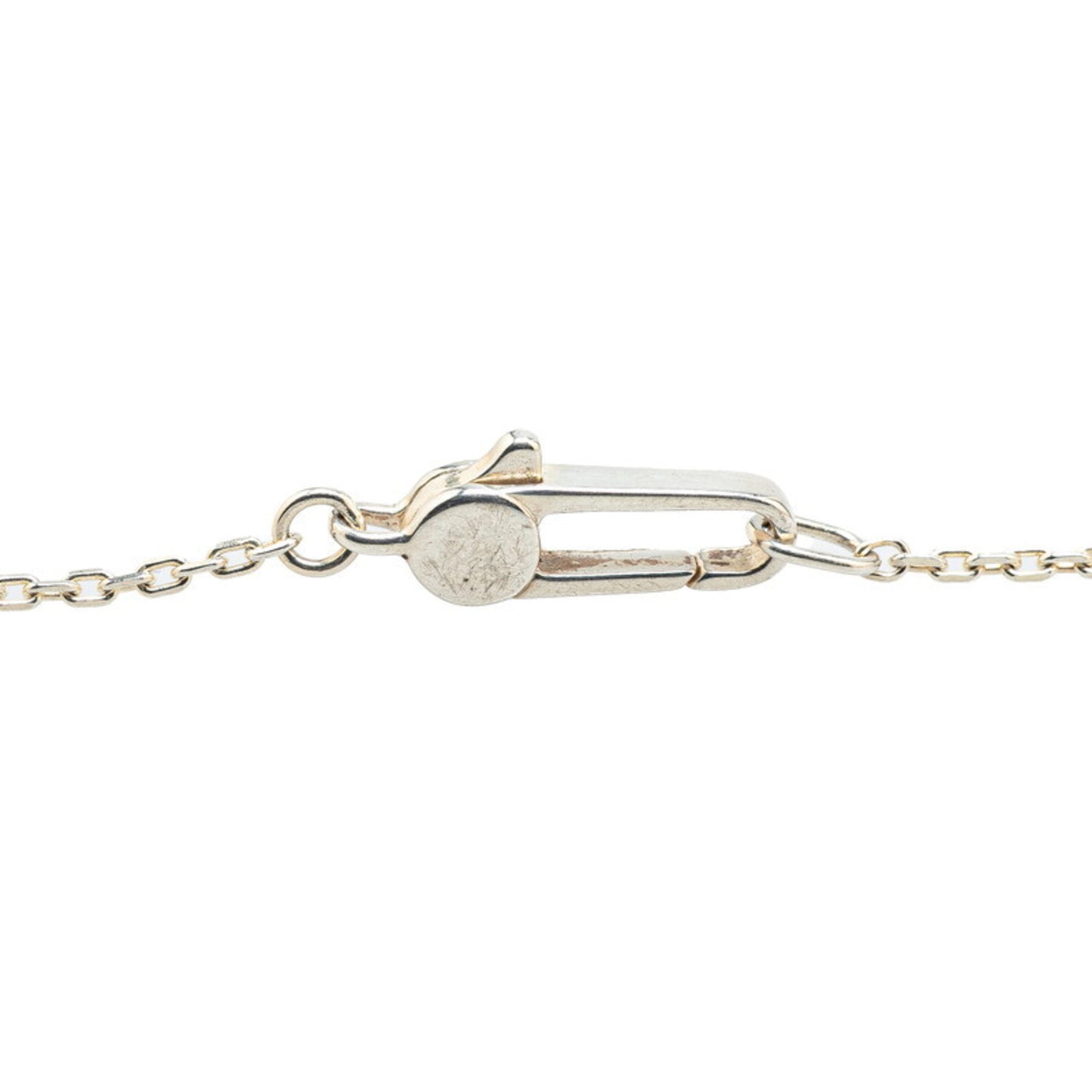 Gucci logo plate necklace in SV925 silver for women.