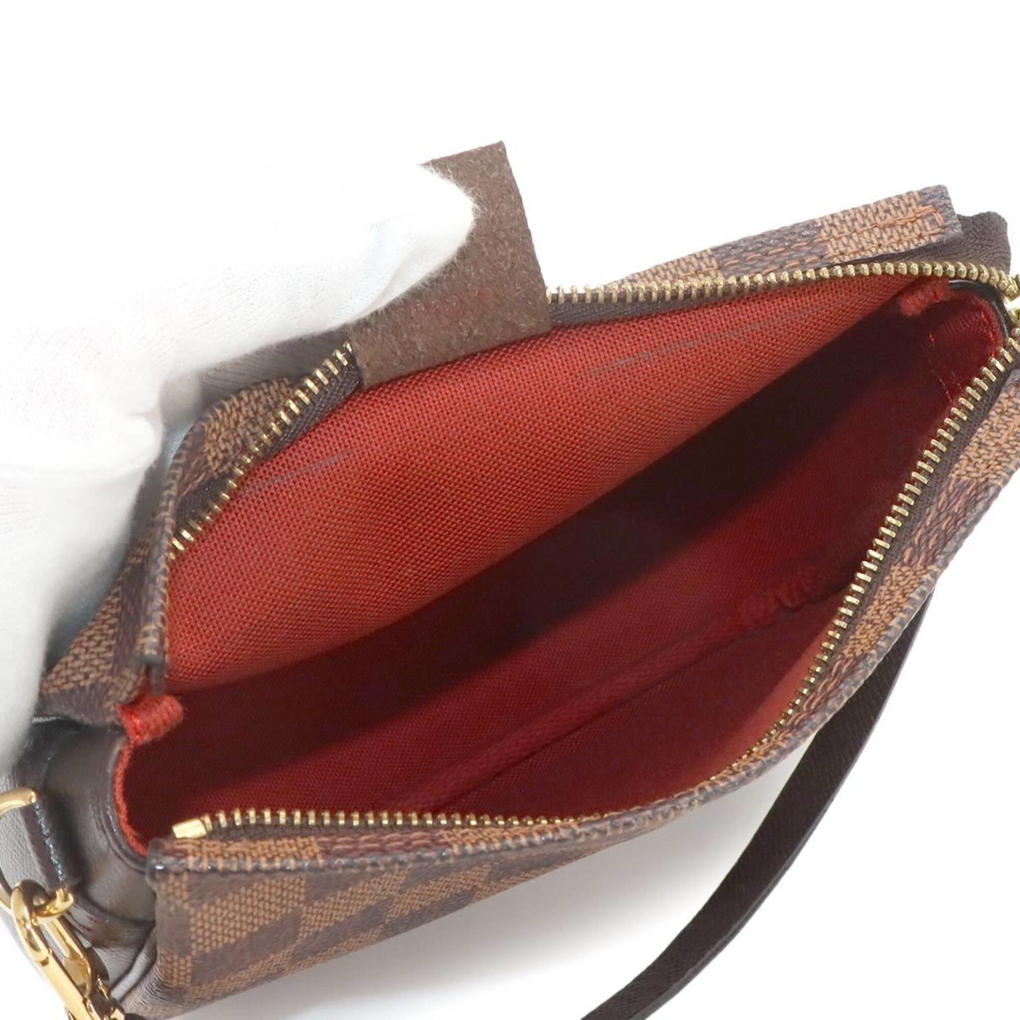 Louis Vuitton Damier Trouse Makeup Handbag Pouch Ebene N51982 Bag — Like New