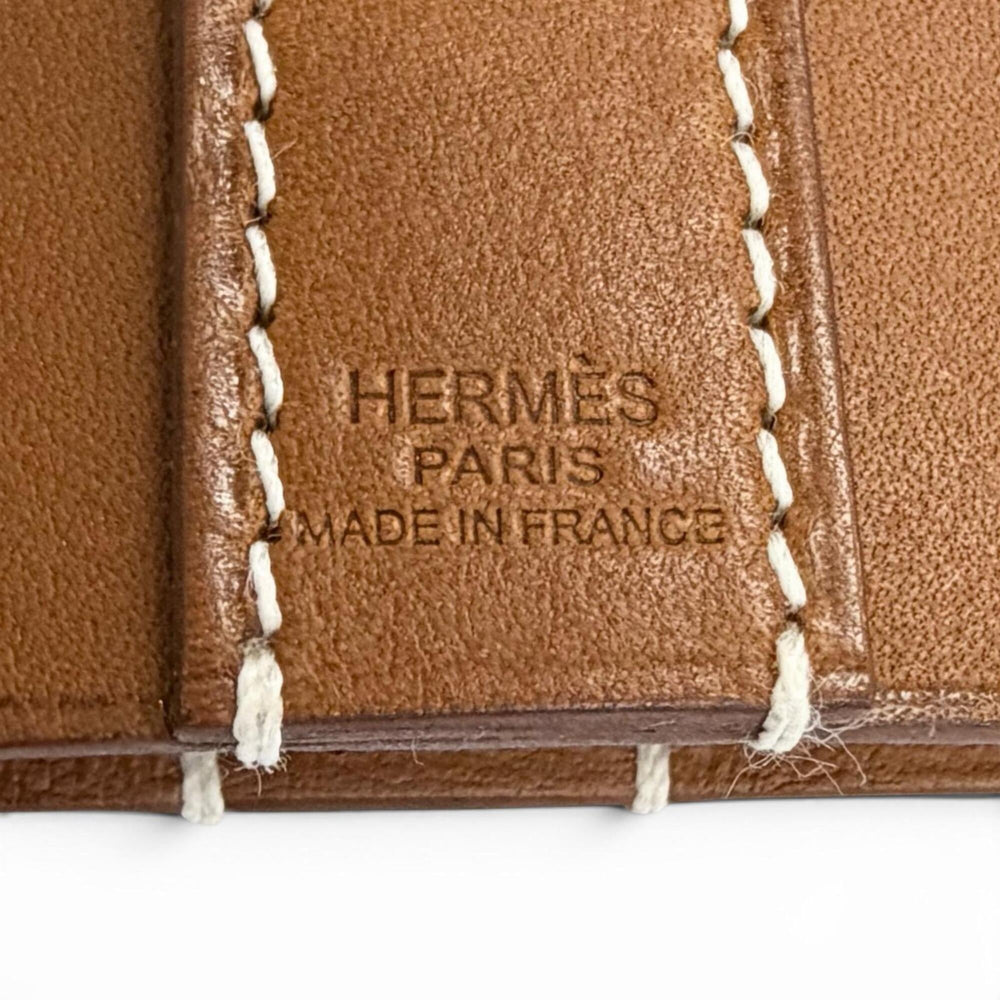 HERMES Hermes Clochette Buckle Long Necklace, Leather, Fauve Black, Silver Hardware, K Stamp, Current Model, Made in France, Men's, Comes with Box and Dust Bag — Like New