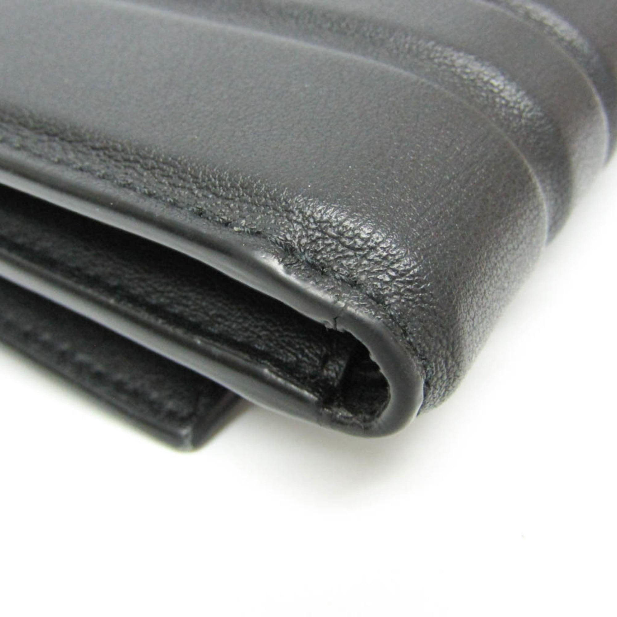 Salvatore Ferragamo Gancini IY 22 0445 Women's Leather Wallet (tri-fold) Black