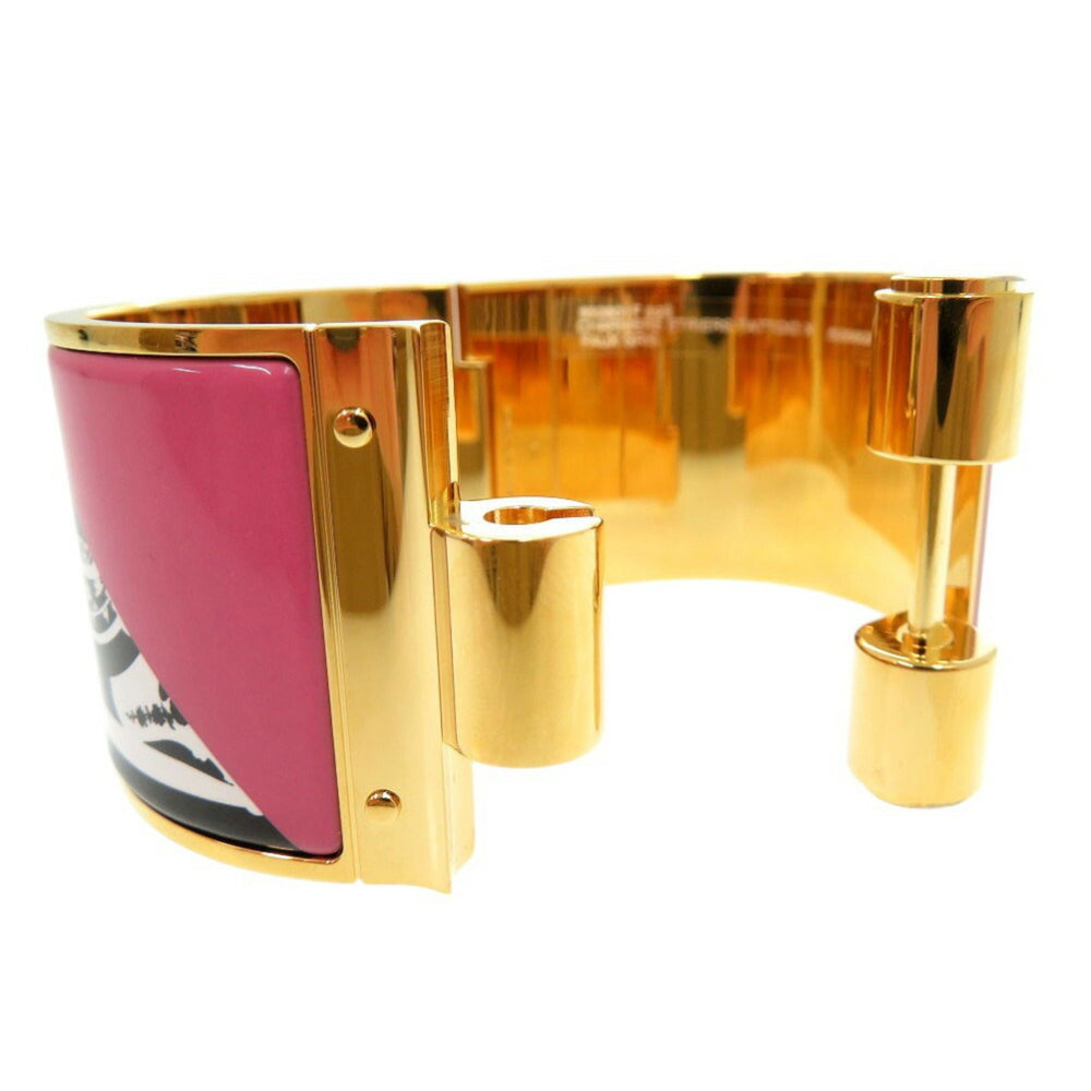 Unused Hermes GM enamel bangle bracelet Charnier gold 1874HERMES — New - Store Return