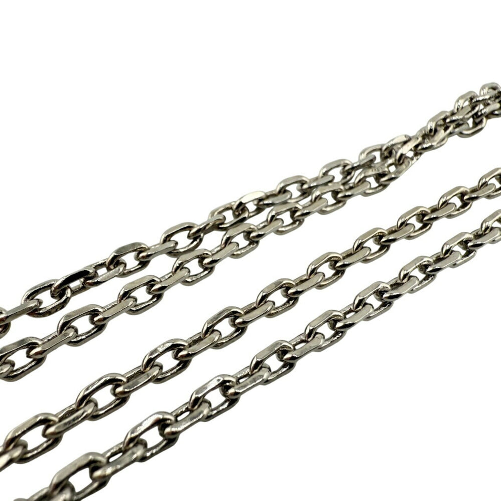 LOUIS VUITTON MP3157 LV Plane Pendant Necklace with Airplane Motif, Silver, Chain, Men's