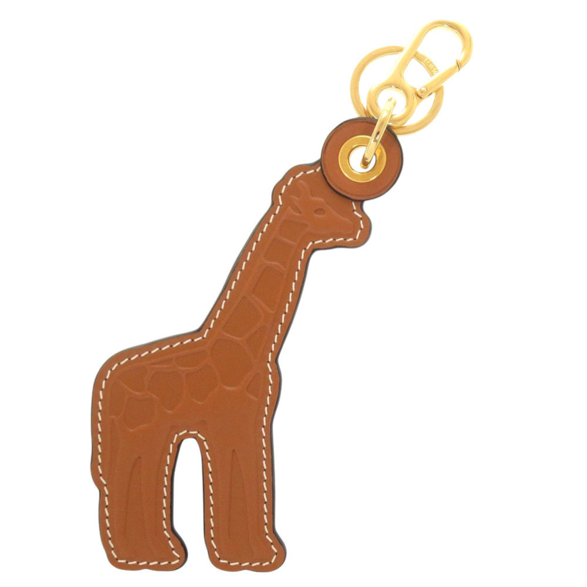 Loewe Giraffe Leather Brown Yellow Keychain Accessory Bag Charm 1062 LOEWE — Like New