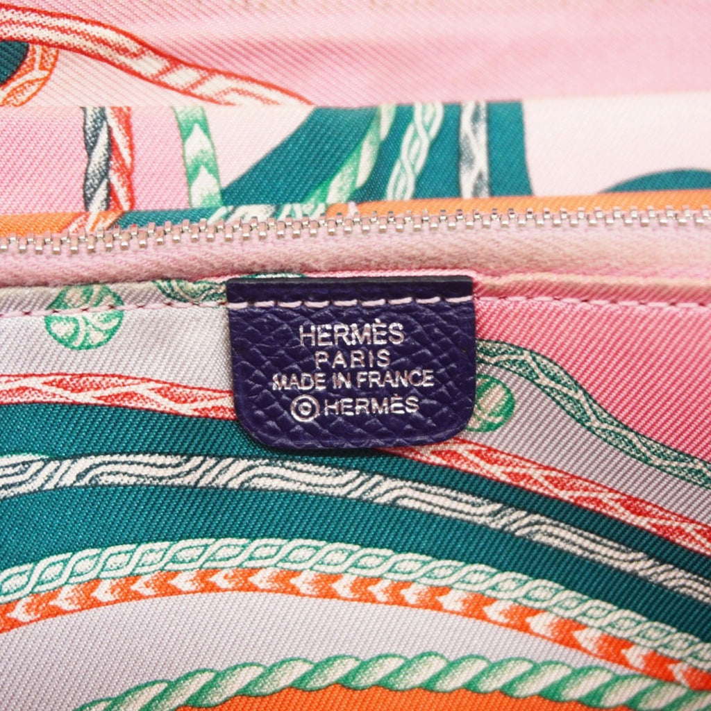 Hermes Hermès Azap Long Silk In Epsom Leather Wallet, Blue Ankle, C Stamp, Women's, P2154602