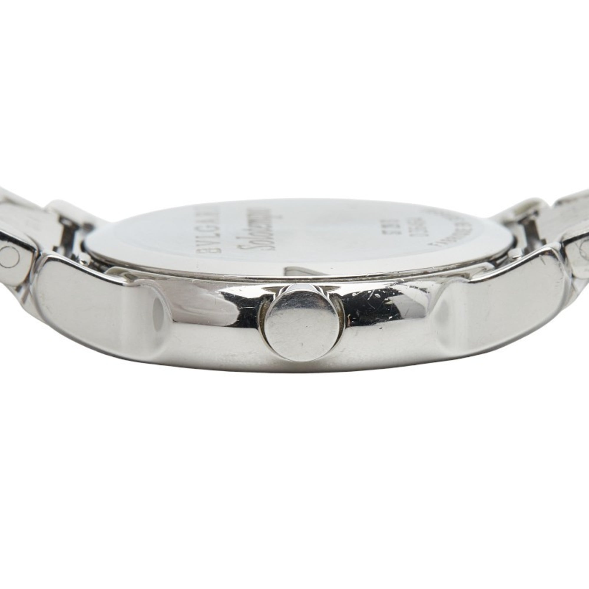 Bvlgari Solotempo ST29S Quartz Watch with Black Dial and Stainless Steel, Women's — Good