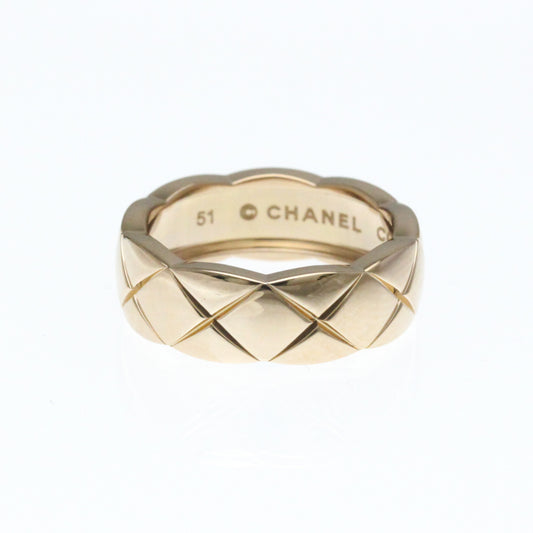 Chanel Coco Crush Ring Medium Size Pink Gold (18K) Fashion No Stone Band Ring Pink Gold