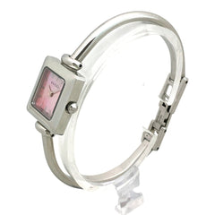 Gucci bangle watch, total weight 24.4g, stainless steel, quartz movement, pink mother-of-pearl dial, 1900L — Good